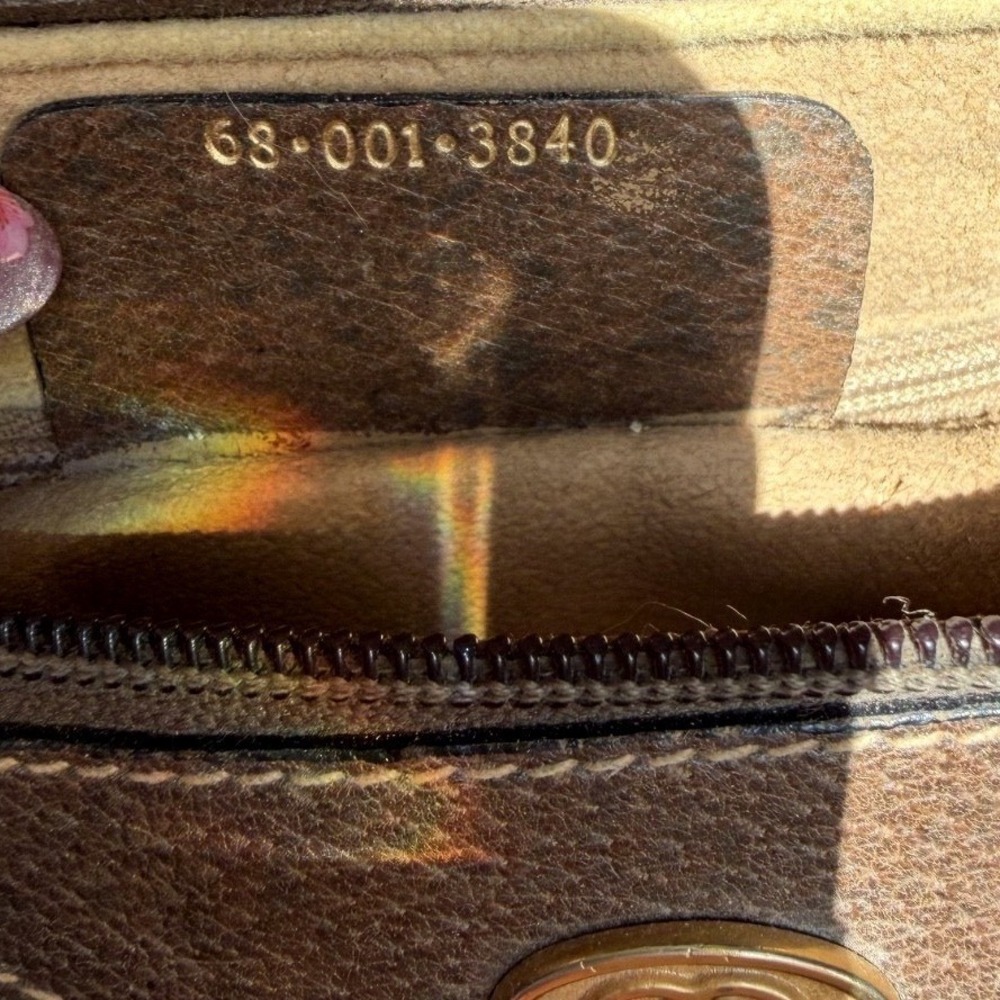 Vintage GUCCI Authentic Sherry GG Shoulder Bag Brown‎ Monogram Coated Canvas - Picture 4 of 13